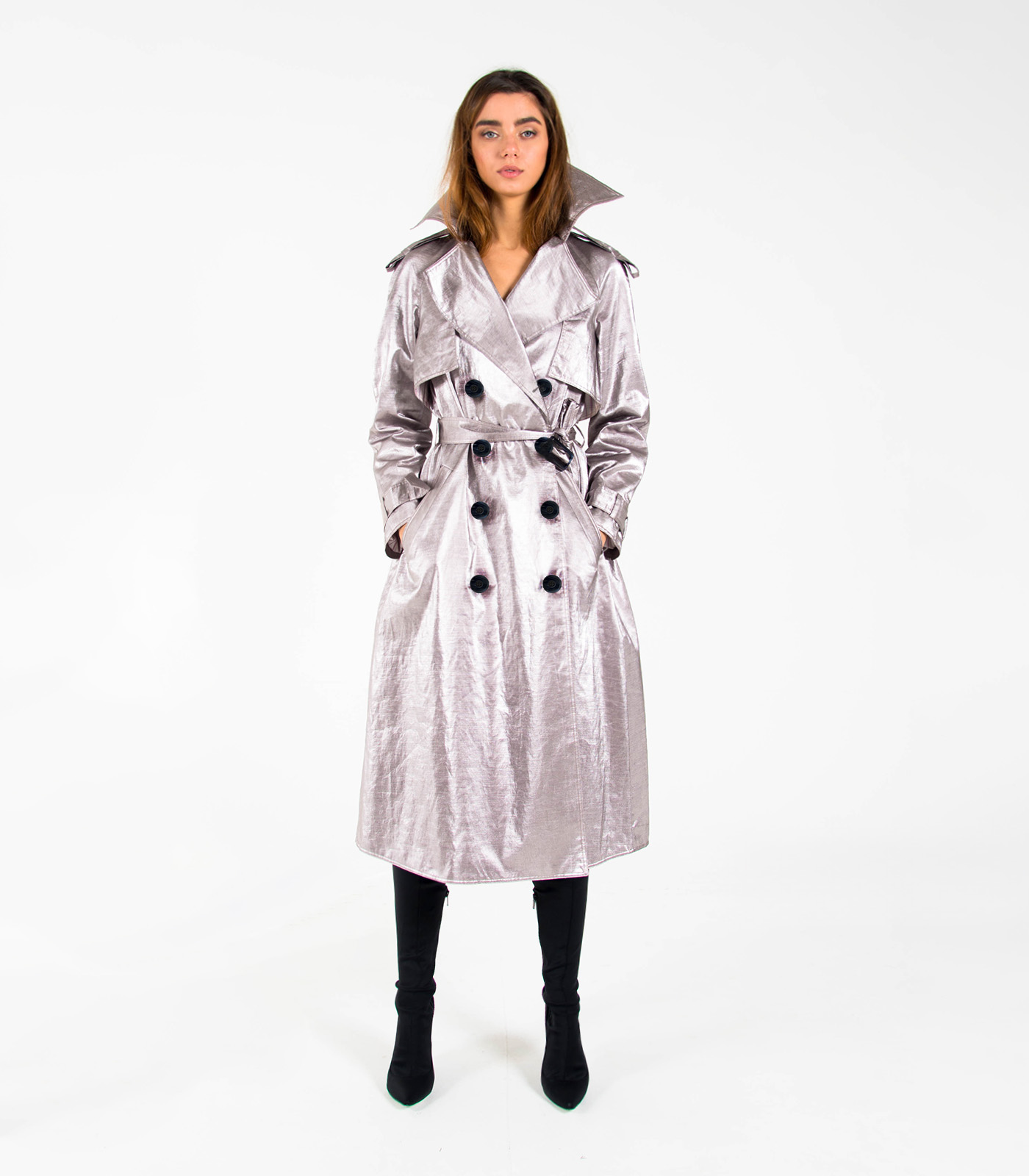 Cotton Double-Breasted Trench Coat - Image 6