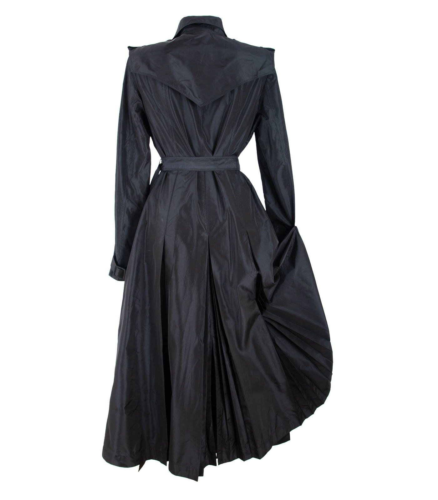 Silk Double-Breasted Trench Coat - Image 10