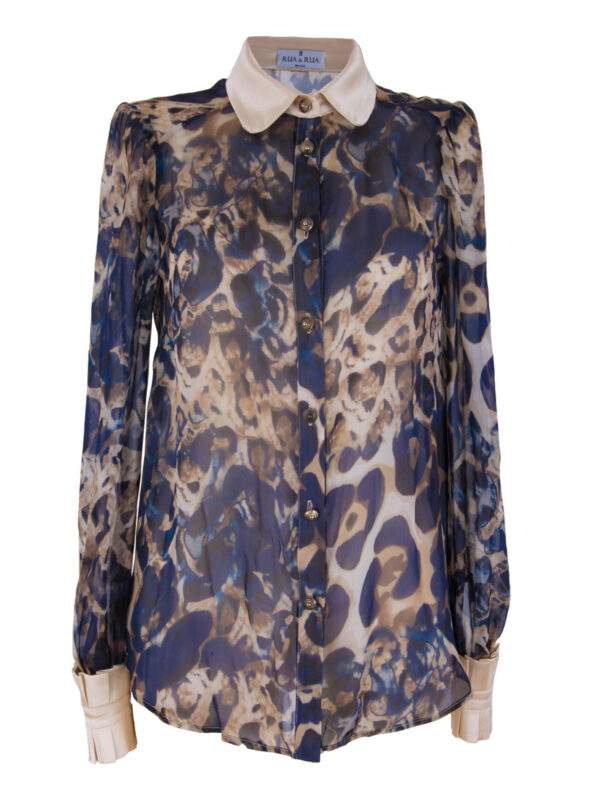 Dual-Fabric Silk Shirt