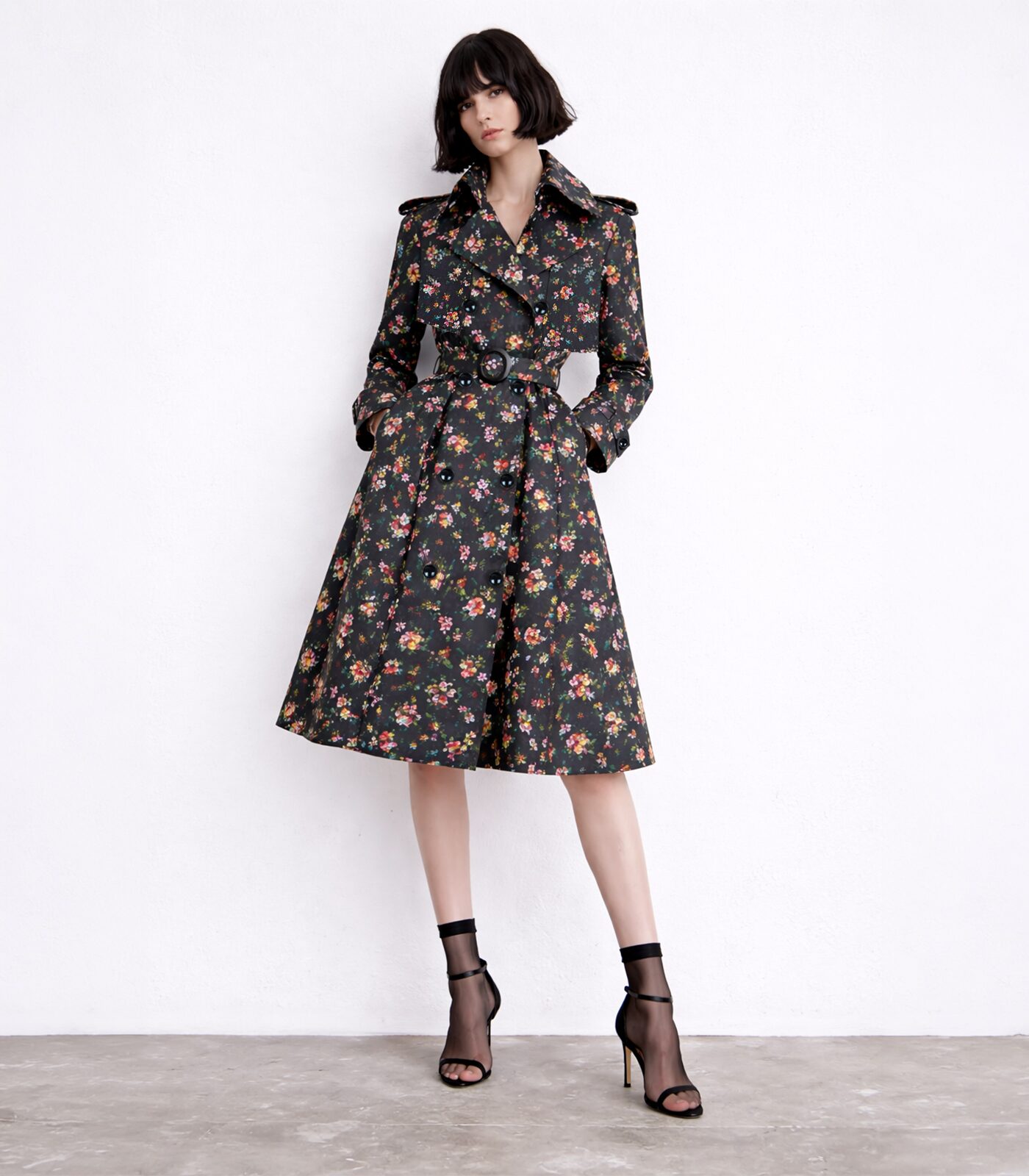 Coated Cotton Double-Breasted Trench Coat - Image 2