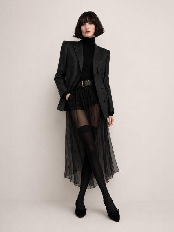 Wool & Silk Double-Breasted Jacket