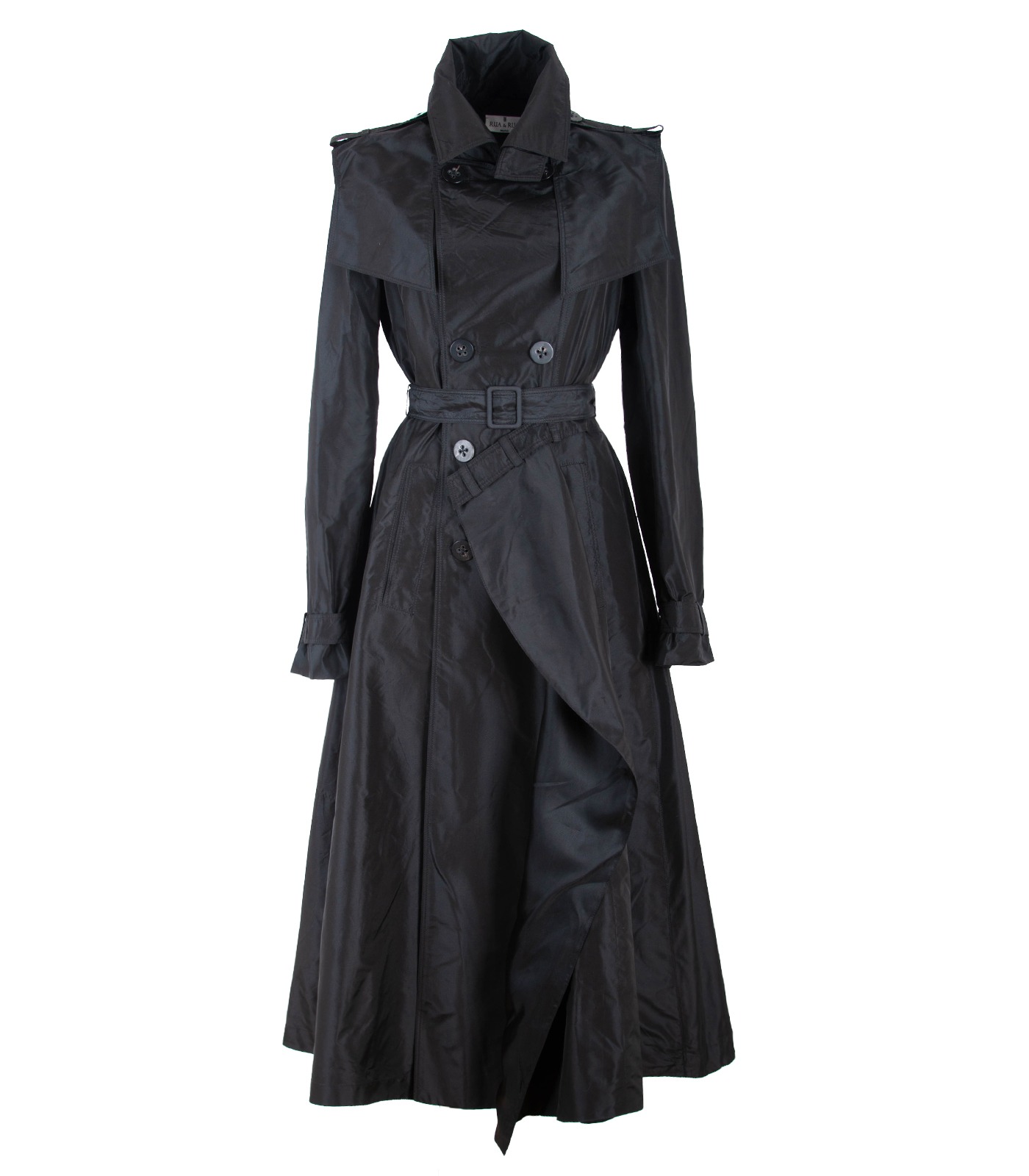 Silk Double-Breasted Trench Coat - Image 3