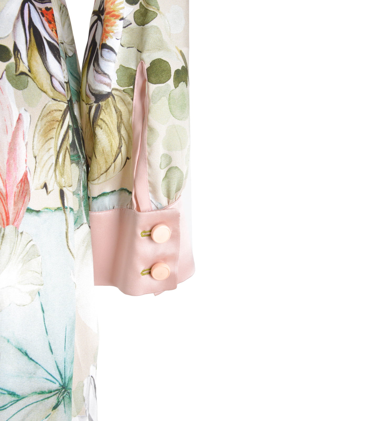Dual-Fabric Silk Dress - Image 3