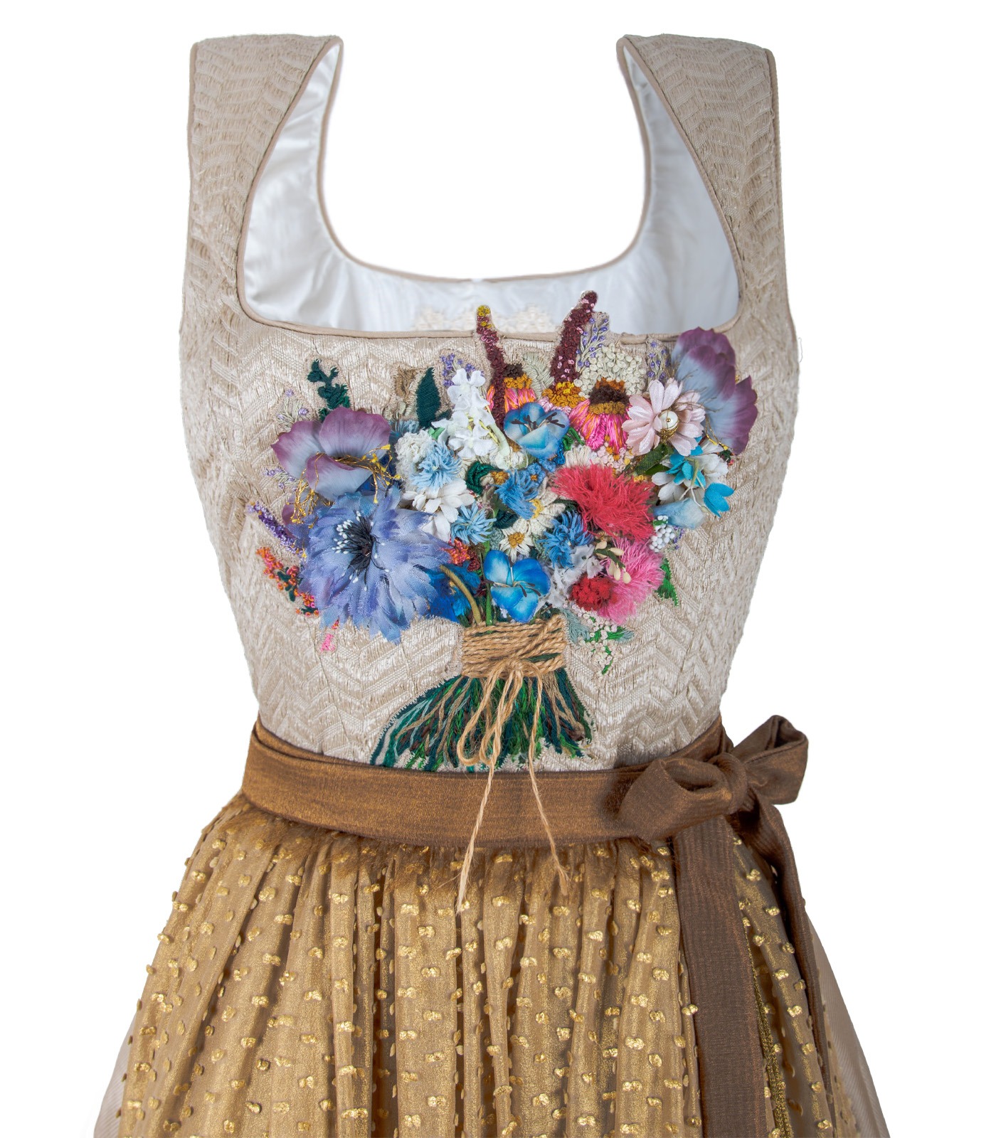 Silk Dirndl With Hand Embroidery - Image 3