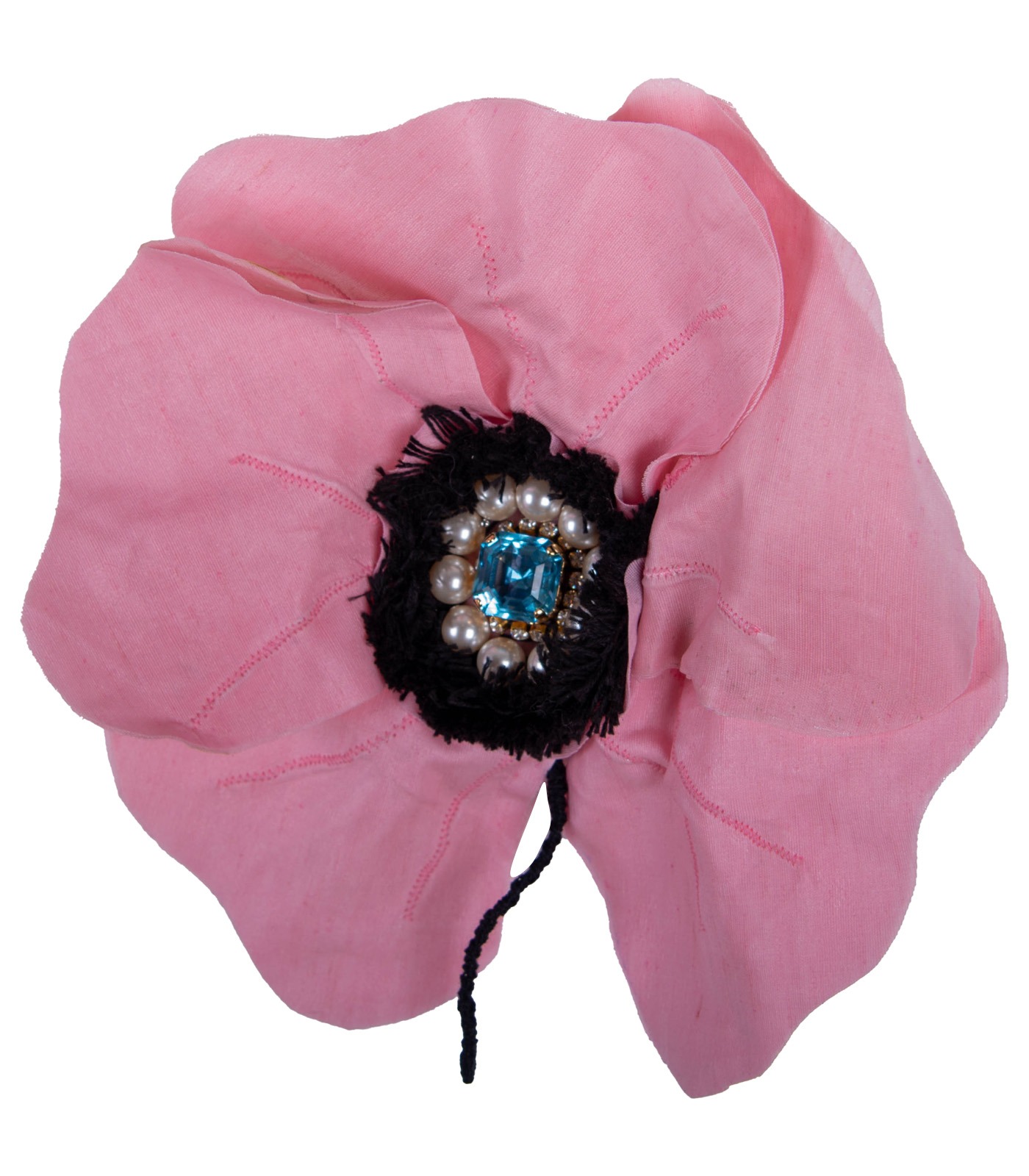 Flower Brooch With Pearls And Crystals - Image 2