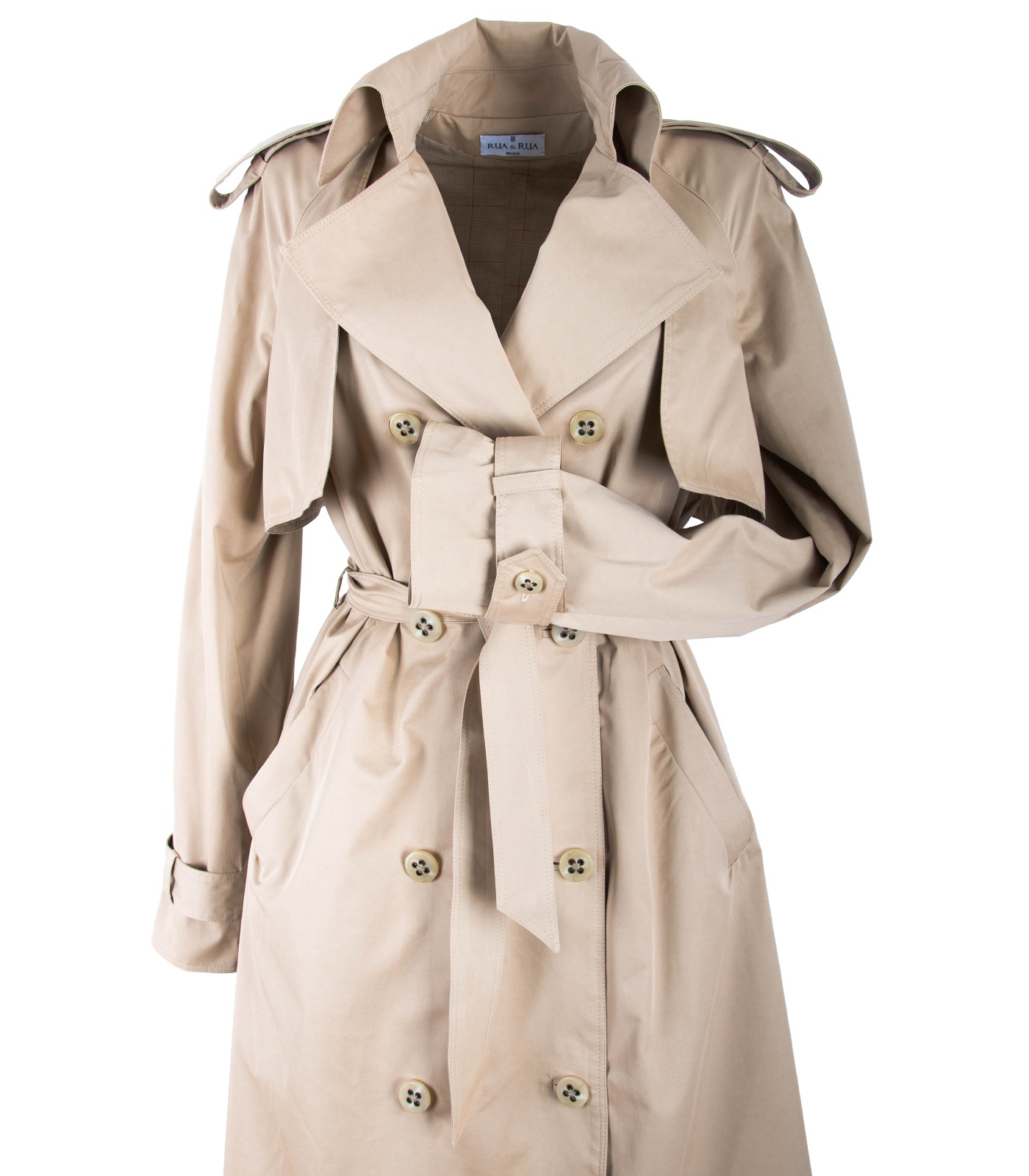 Cotton Double-Breasted Trench Coat - Image 3