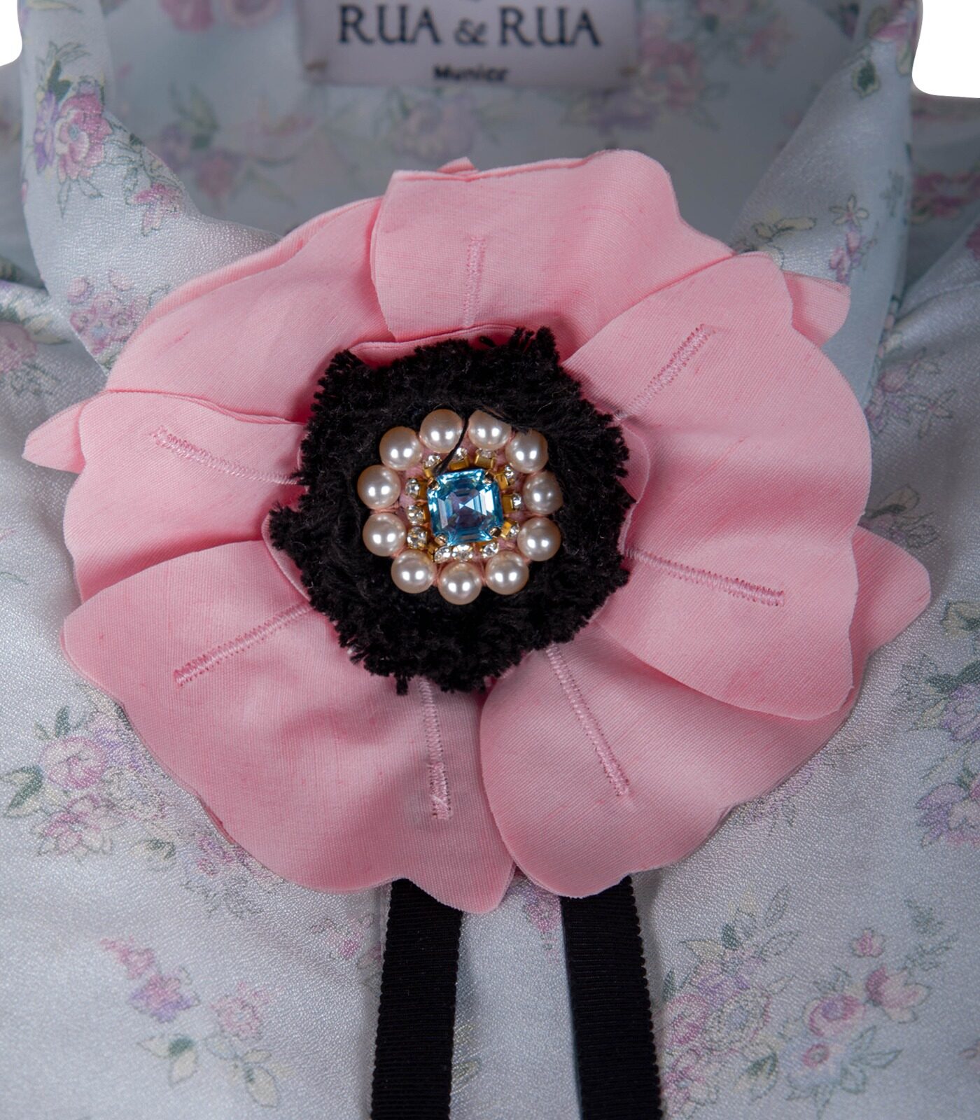 Silk Pleat Dress With Flower Brooch - Image 3