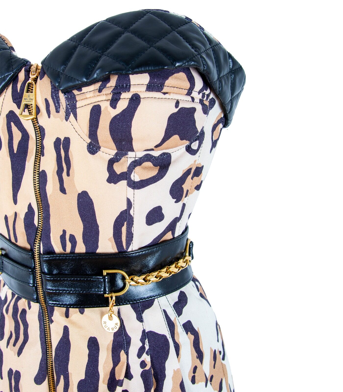 Cotton & Leather Corset Loose Fit Jumpsuit - Image 6