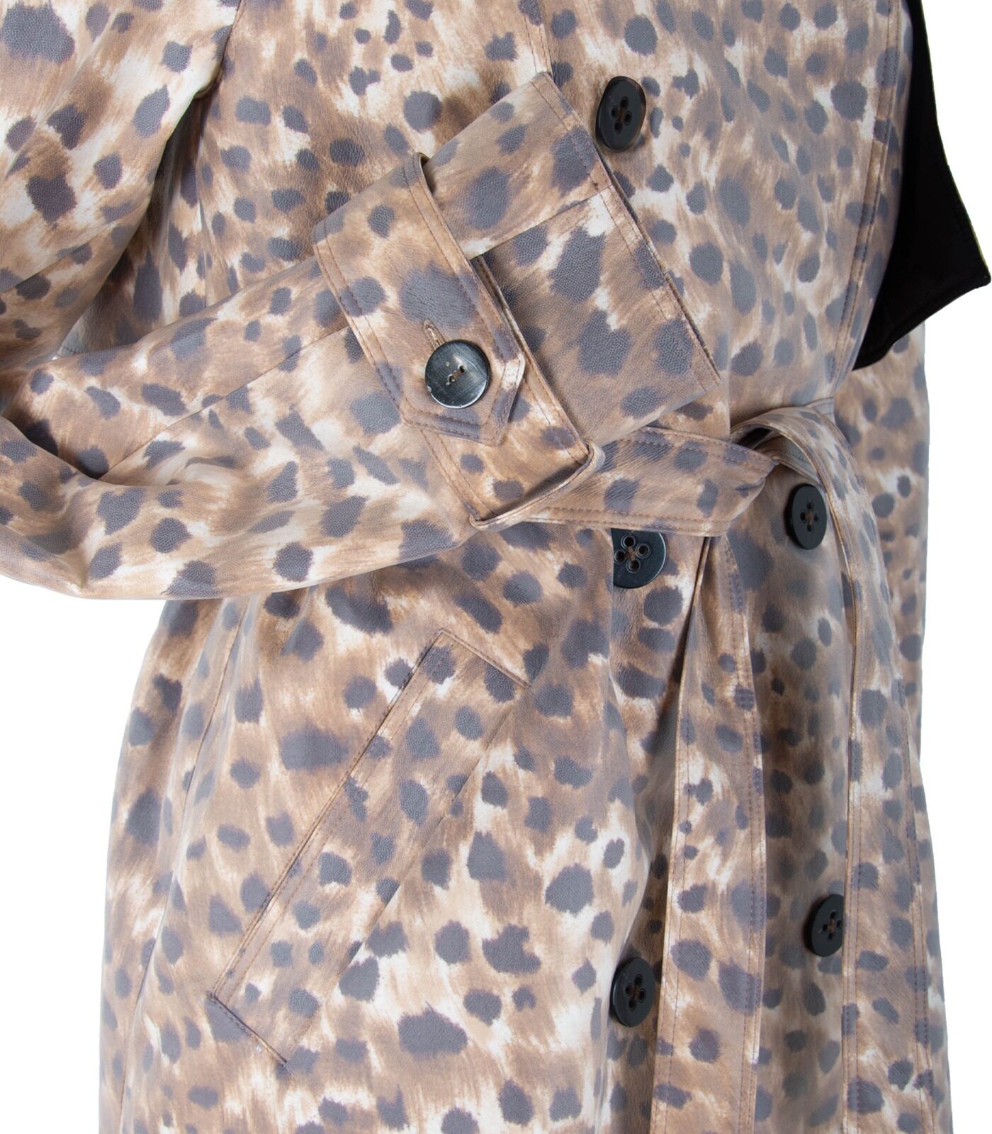Coated Cotton Double-Breasted Trench Coat - Image 2