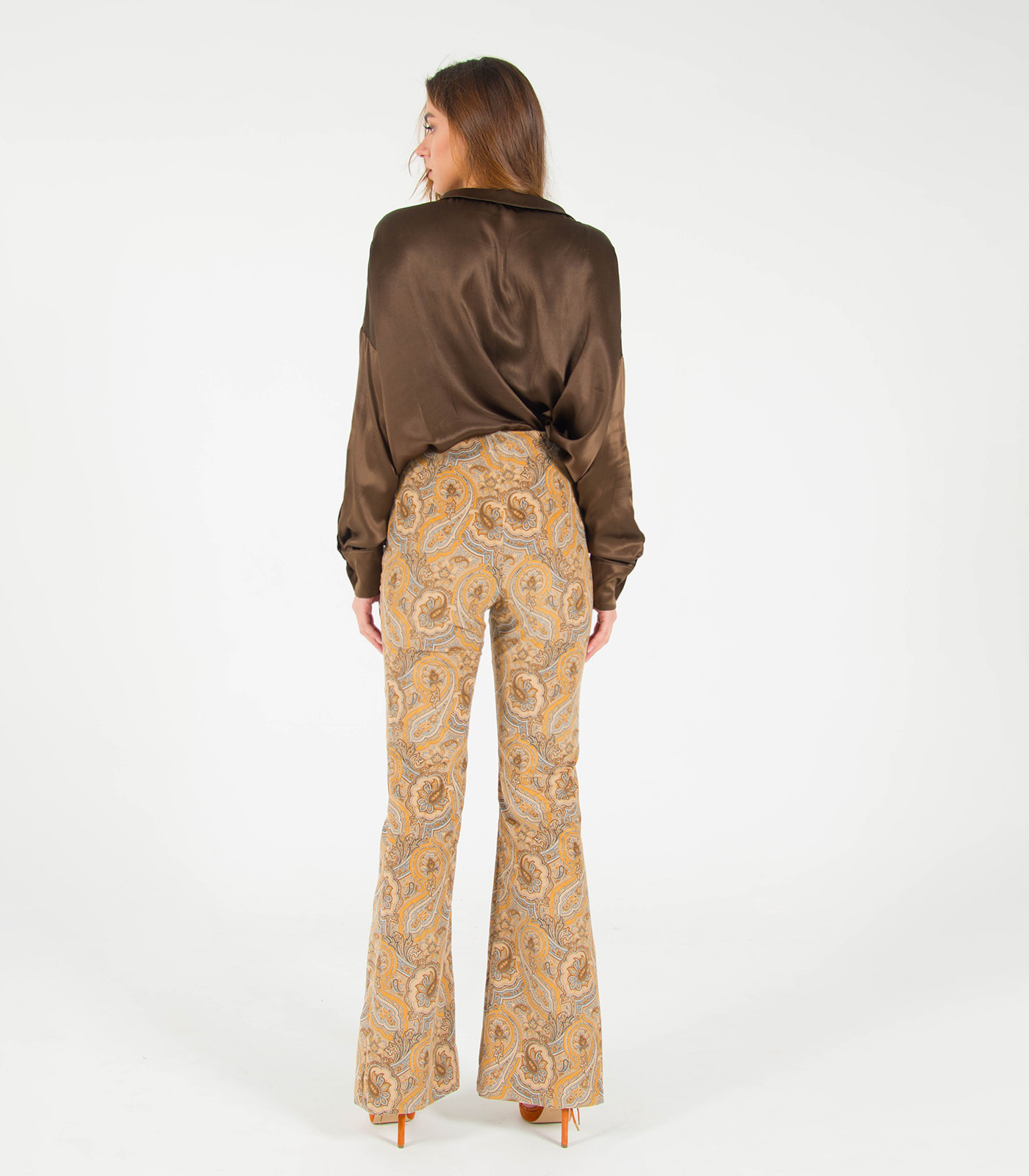 Cotton Flared Trousers - Image 8