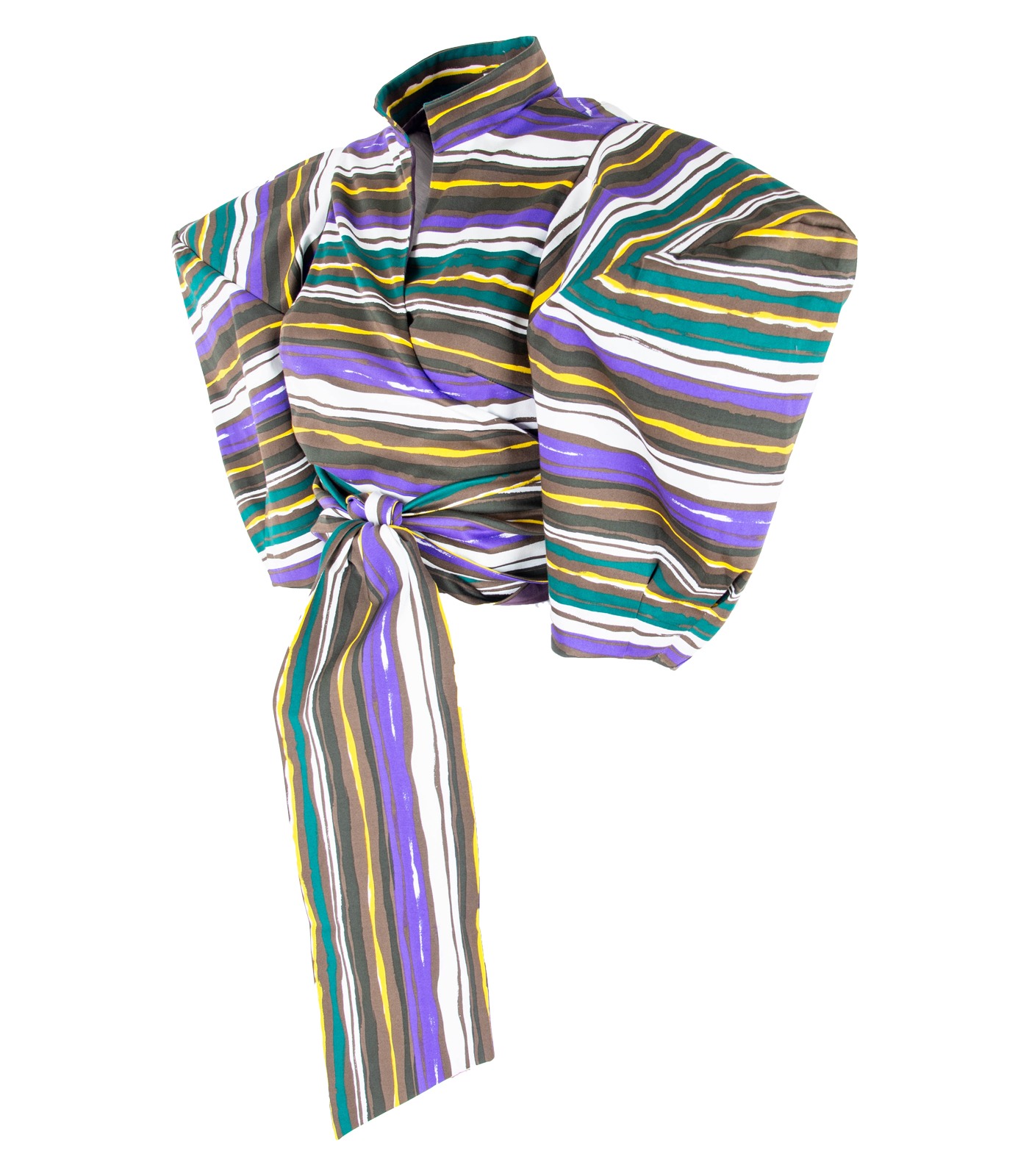 Cropped Wrap Shirt - Image 4