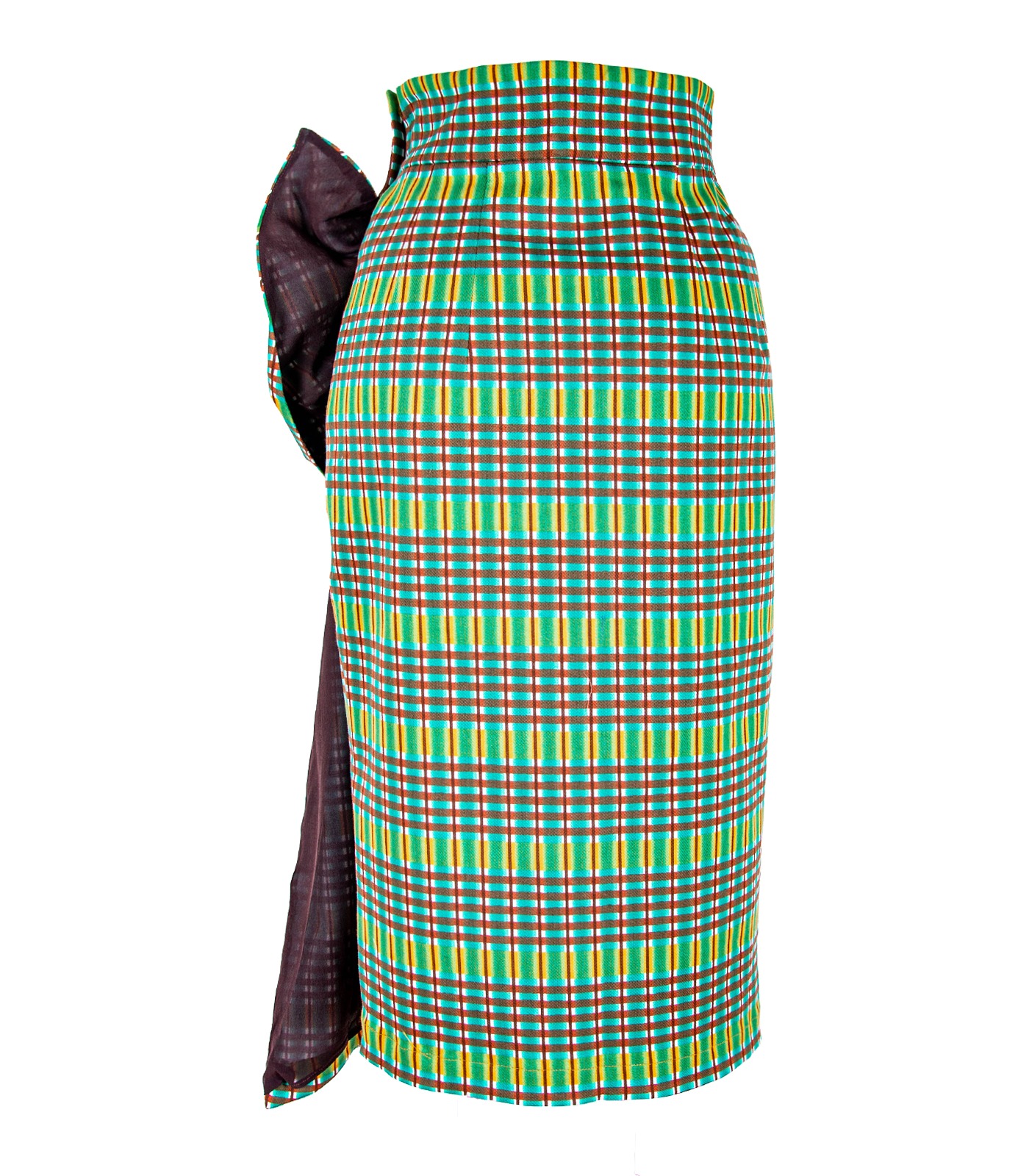 High-Waisted Asymmetrical Pencil Skirt - Image 4