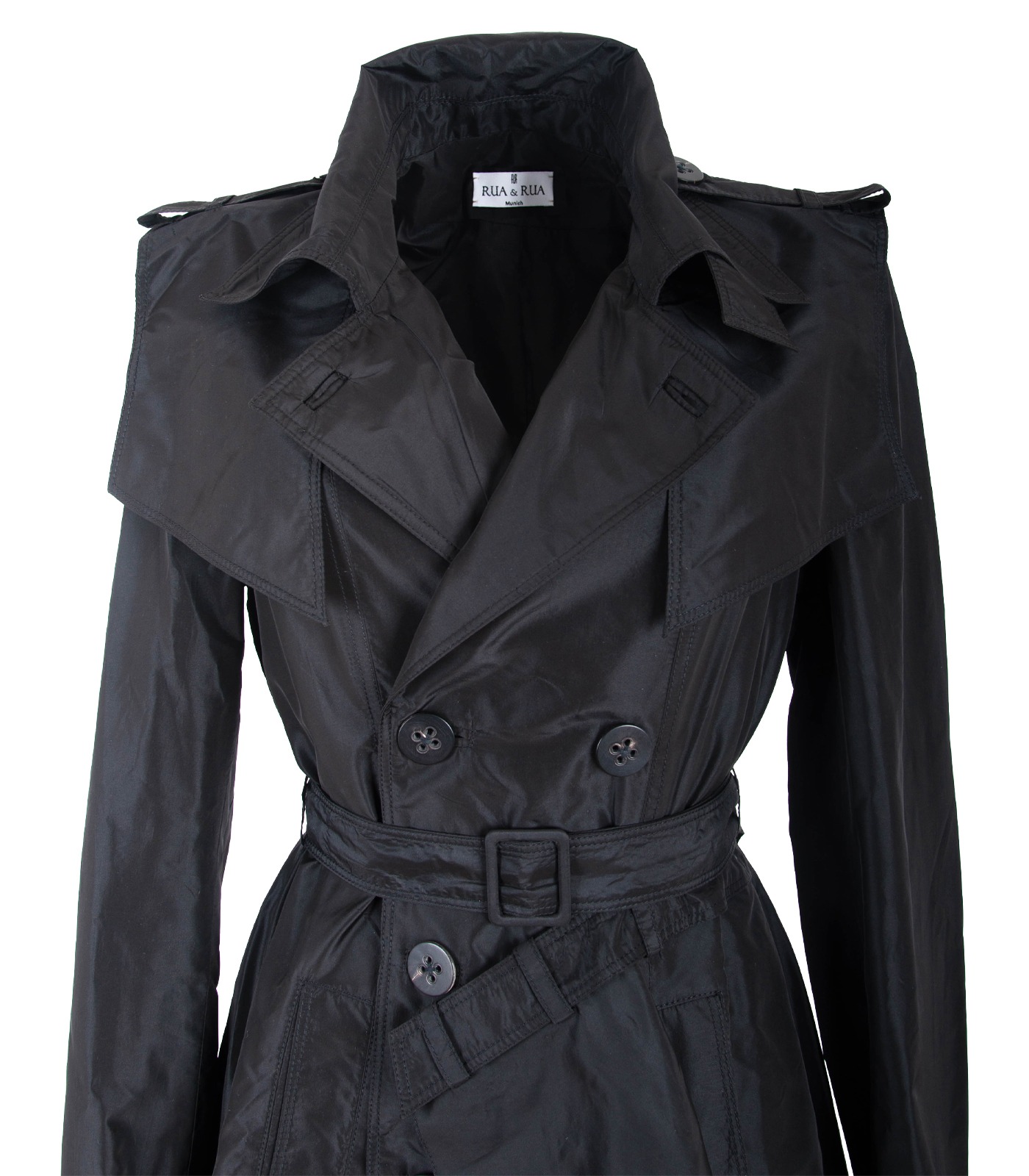 Silk Double-Breasted Trench Coat - Image 2