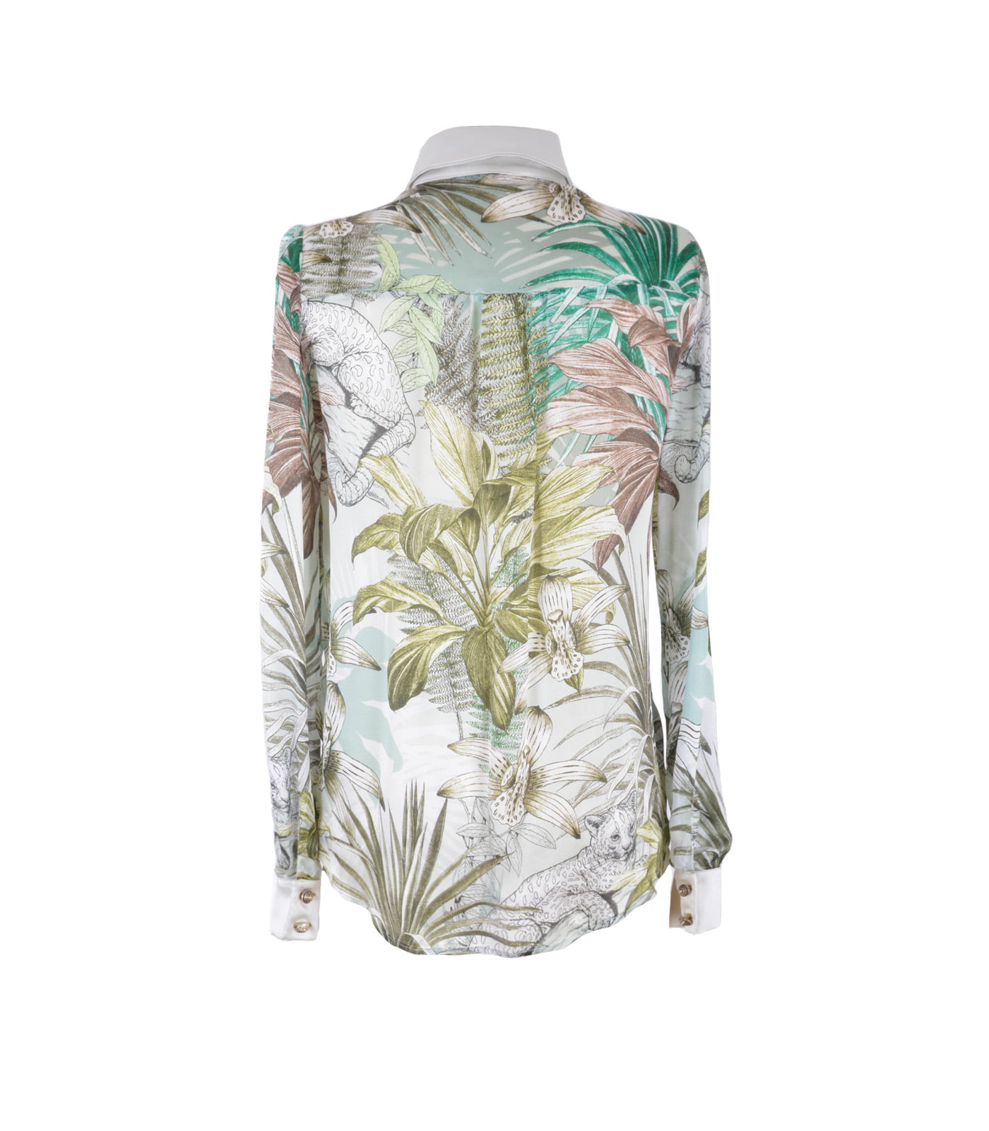 Dual-Fabric Silk Satin Shirt - Image 5