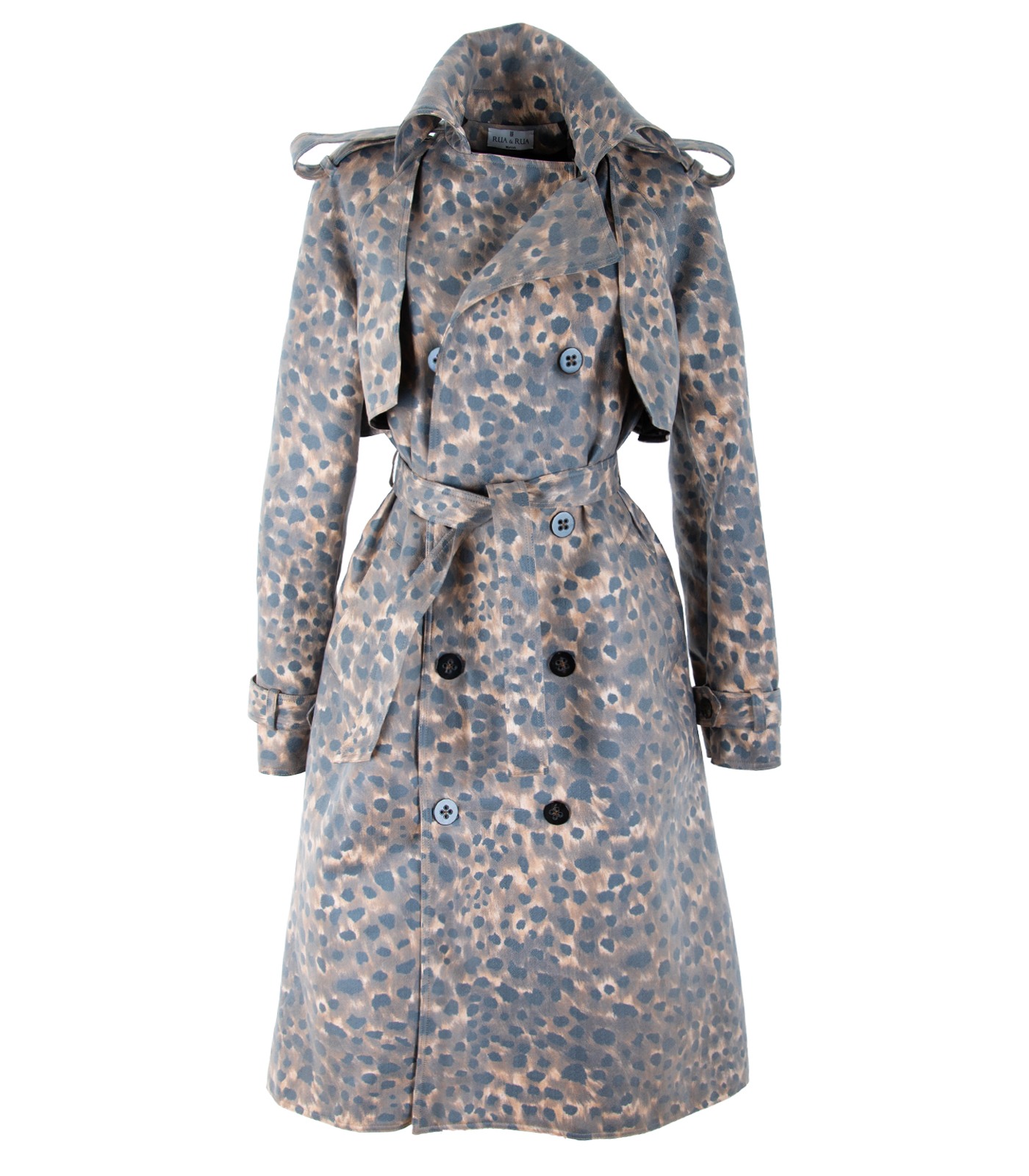 Coated Cotton Double-Breasted Trench Coat - Image 5