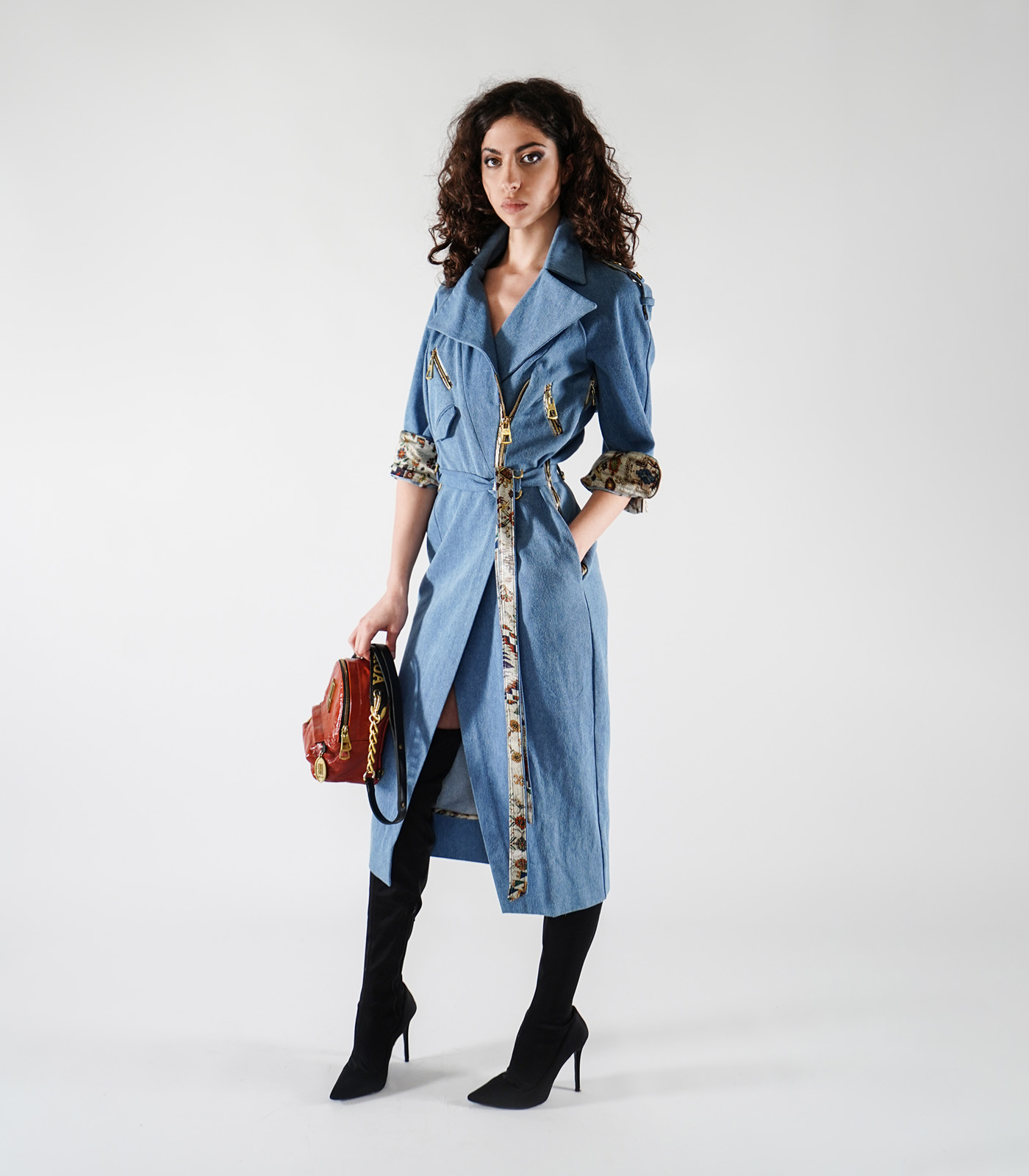 Denim Casual Pencil Dress - Image 2