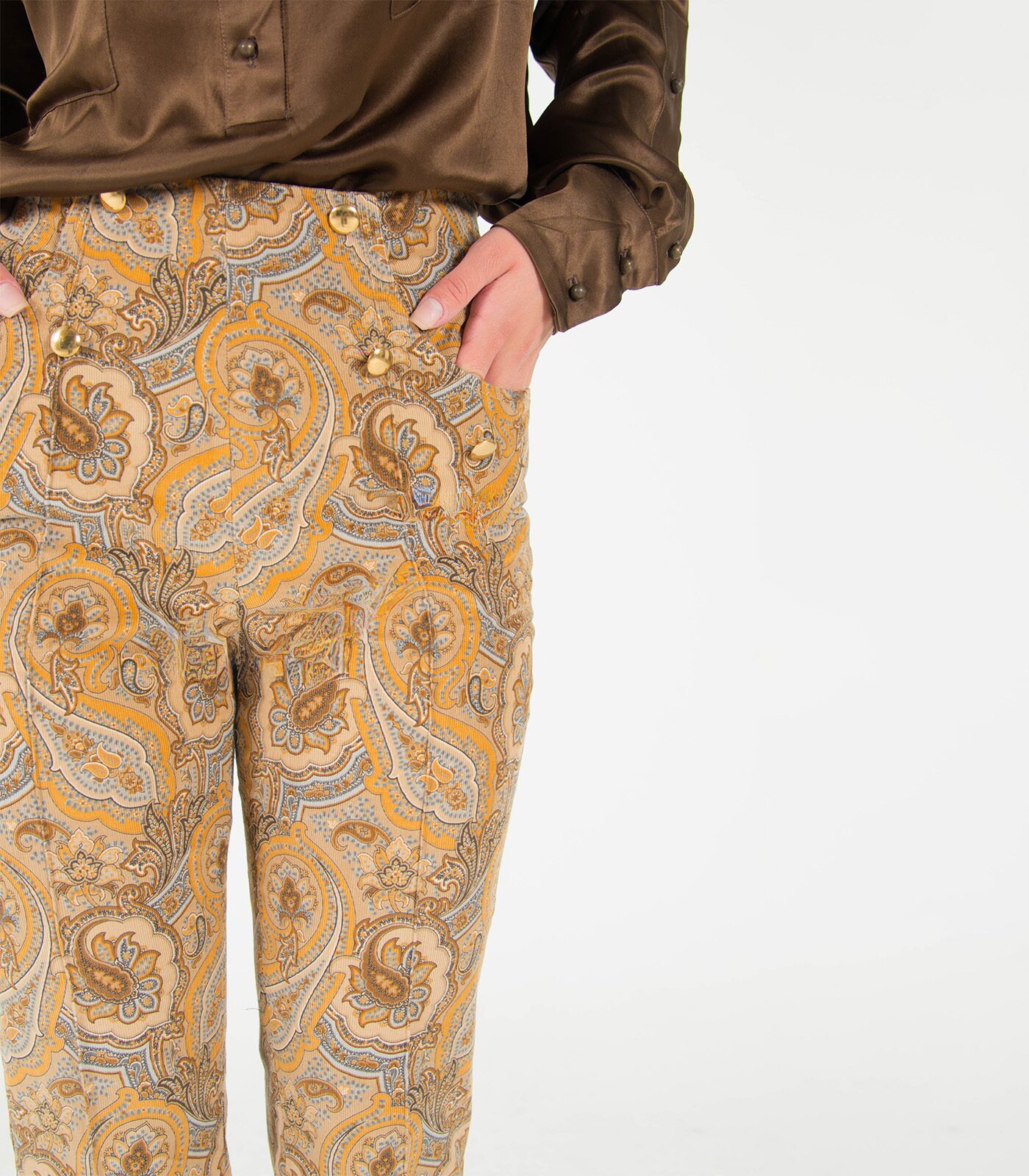 Cotton Flared Trousers - Image 3