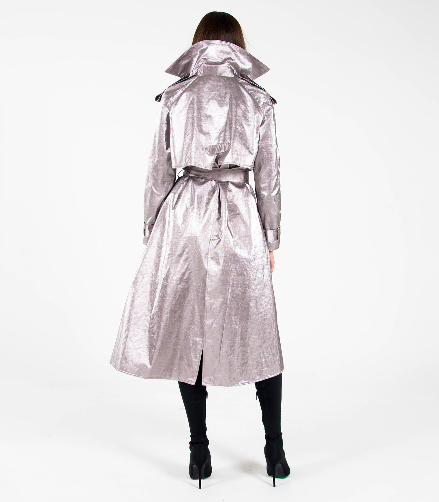 Cotton Double-Breasted Trench Coat - Image 7
