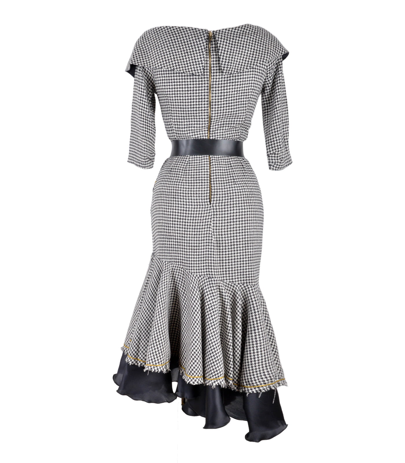 Asymmetrical Mermaid Off-Shoulder Silk Dress - Image 6