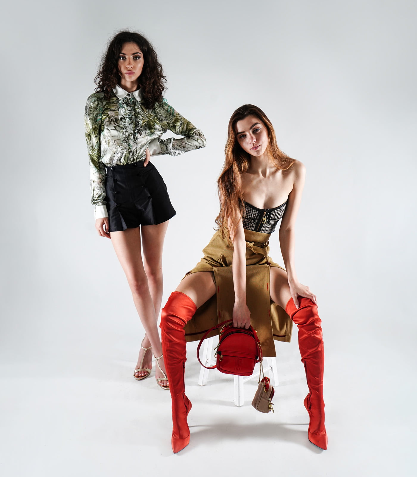 Dual-Fabric Silk Satin Shirt - Image 2