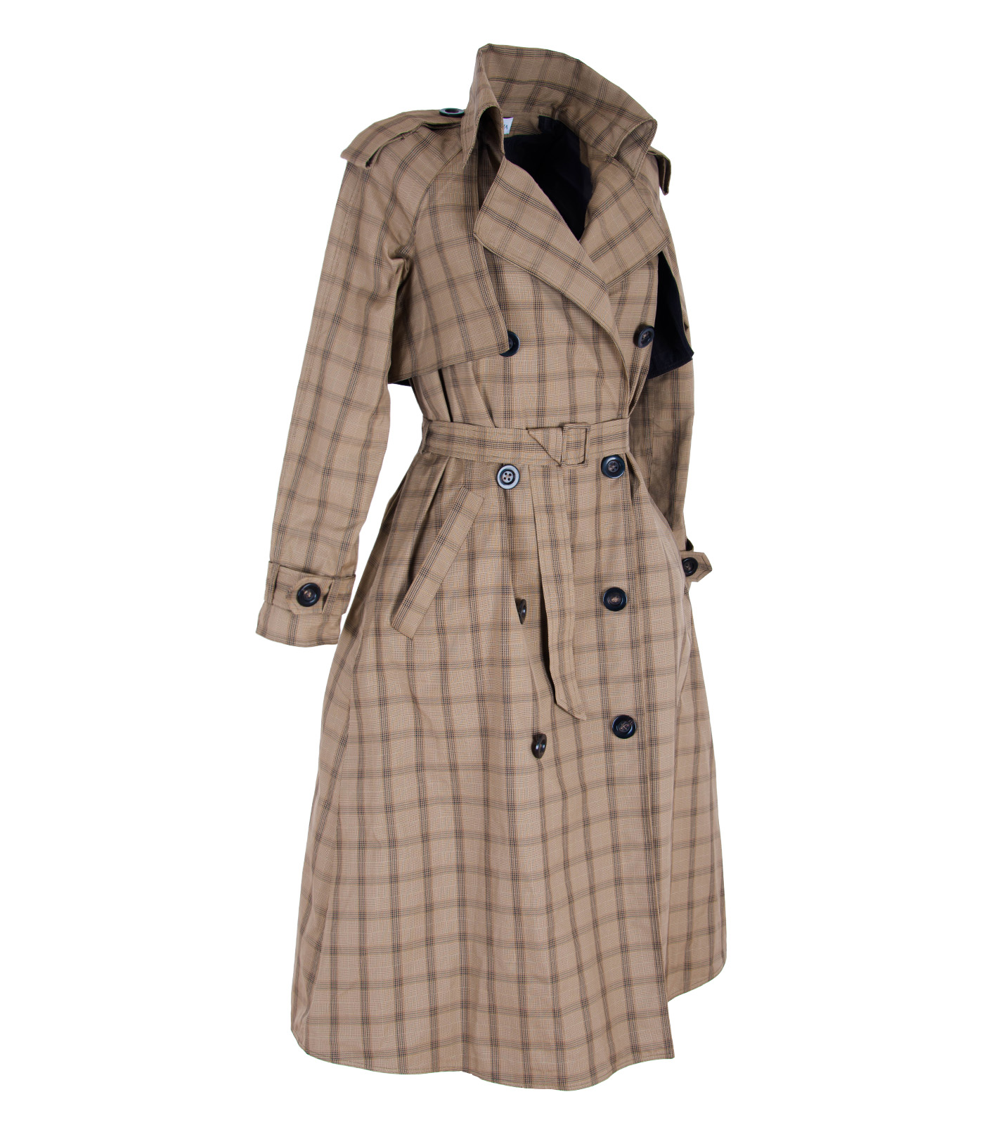 Silk Double-Breasted Trench Coat - Image 3