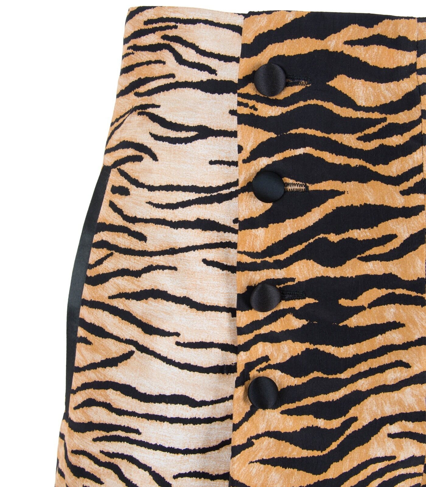High-Waisted Animal Print Silk Shorts - Image 5