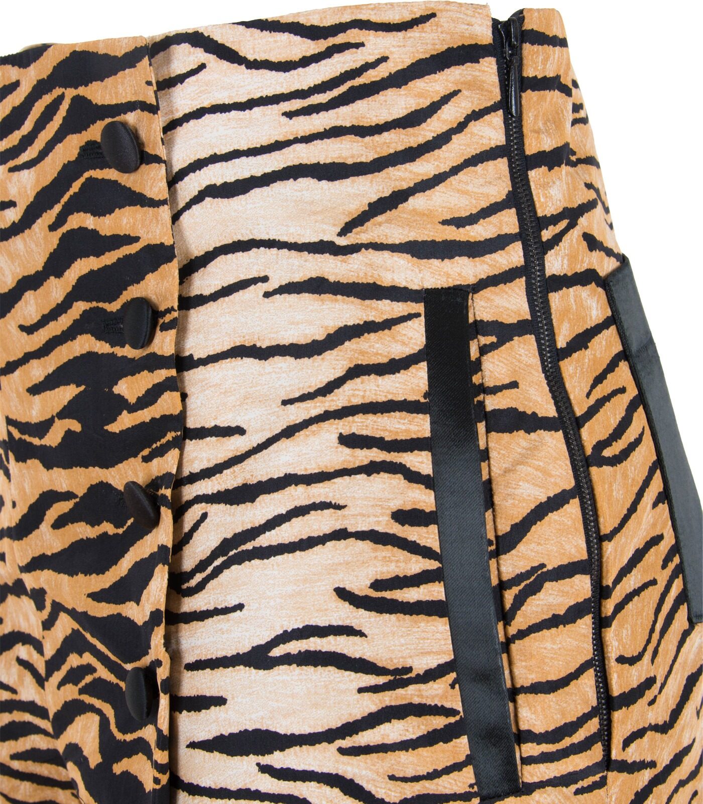 High-Waisted Animal Print Silk Shorts - Image 6