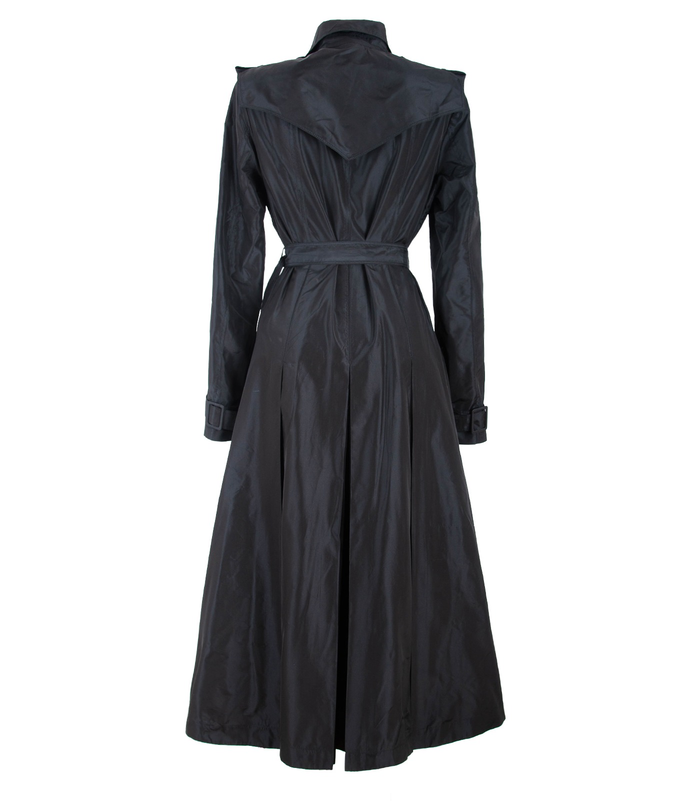 Silk Double-Breasted Trench Coat - Image 8