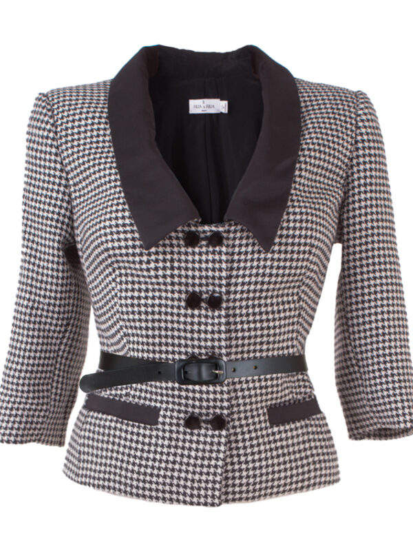 Dual-Fabric Classic Silk Jacket