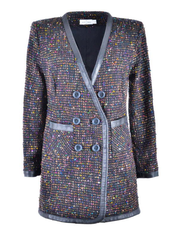 Sequinned Bouclé Tweed Blazer Dress