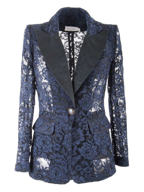 Classic One-Button Lace Jacket