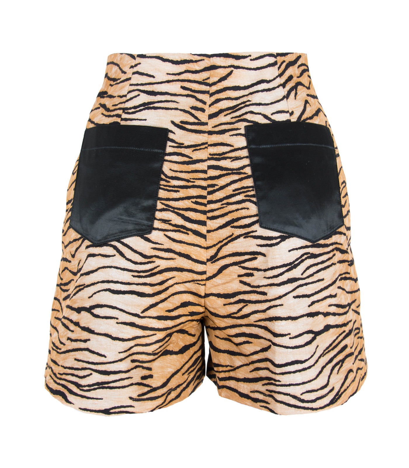 High-Waisted Animal Print Silk Shorts - Image 7