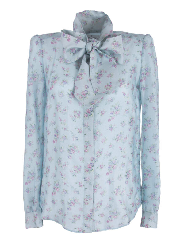 Silk Shirt With Bow Collar