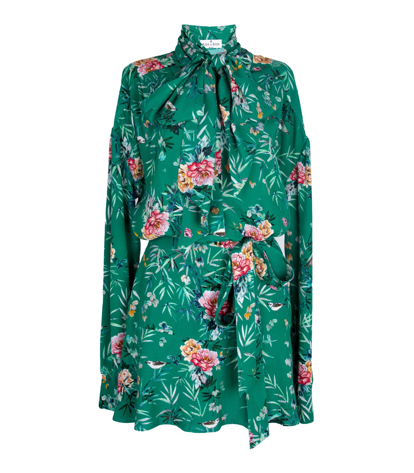 Signature Mini Dress With Silk Lining And Floral Print