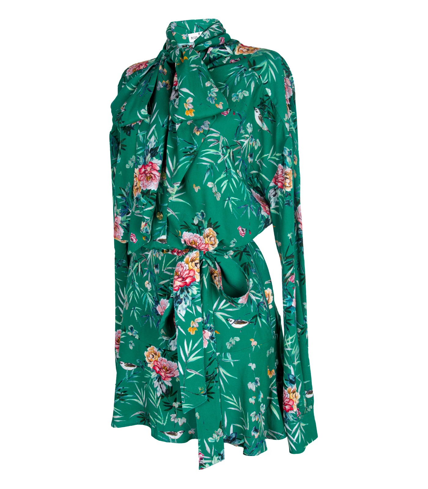 Signature Mini Dress With Silk Lining And Floral Print - Image 3
