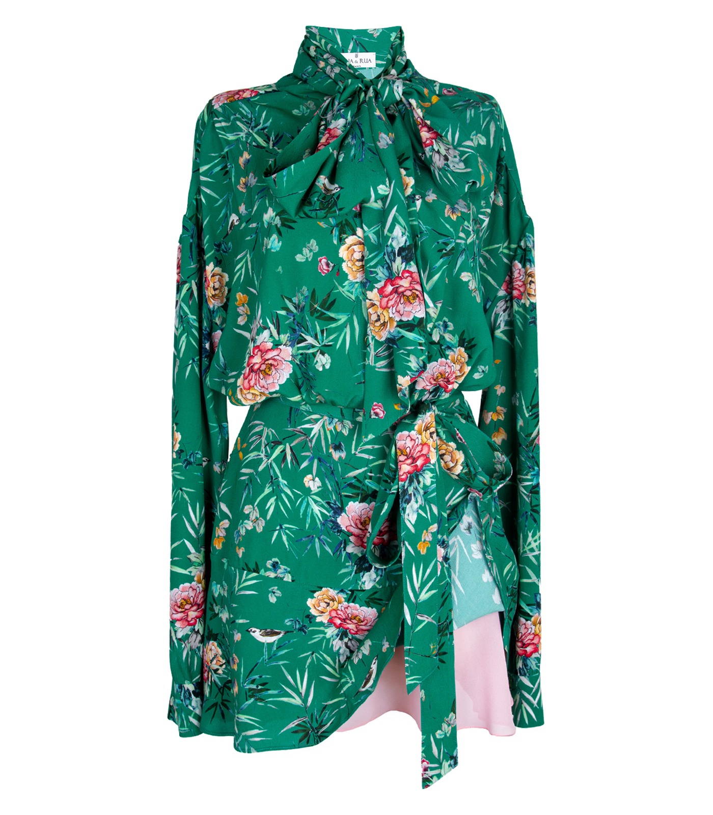 Signature Mini Dress With Silk Lining And Floral Print - Image 5